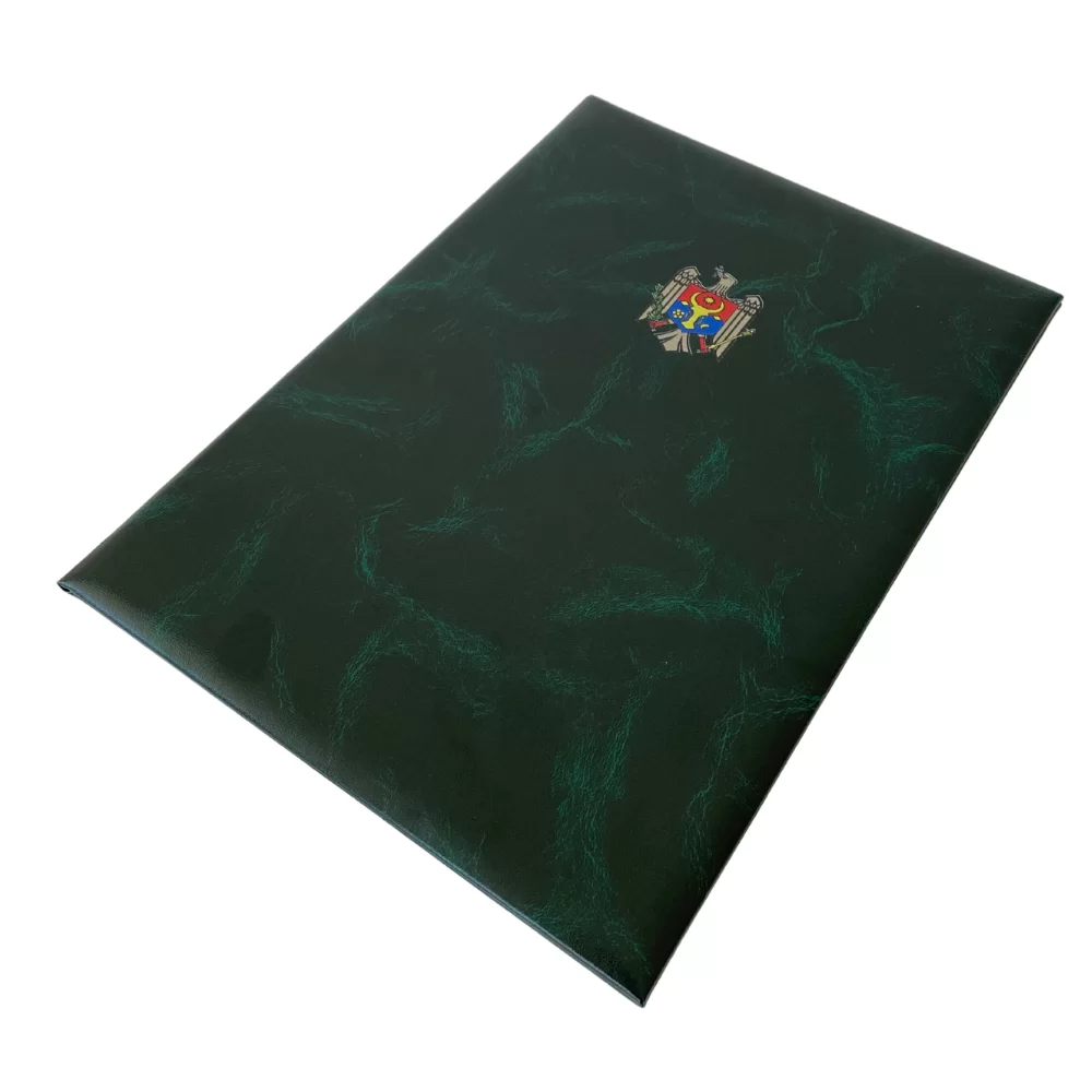 Mapa de adrese cu stema RM A4 Premium, verde