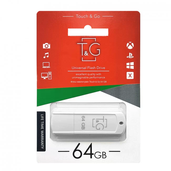 Flash USB2.0 T&G 012, 64 GB, alba