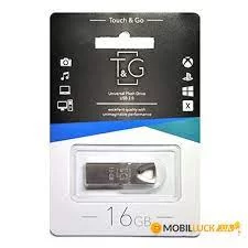 Флэш USB2.0 T&G 105 Mini, 16 GB, металл серебро