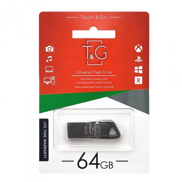 Flash USB3.0 T&G 114 Long, 64 GB, metal negru