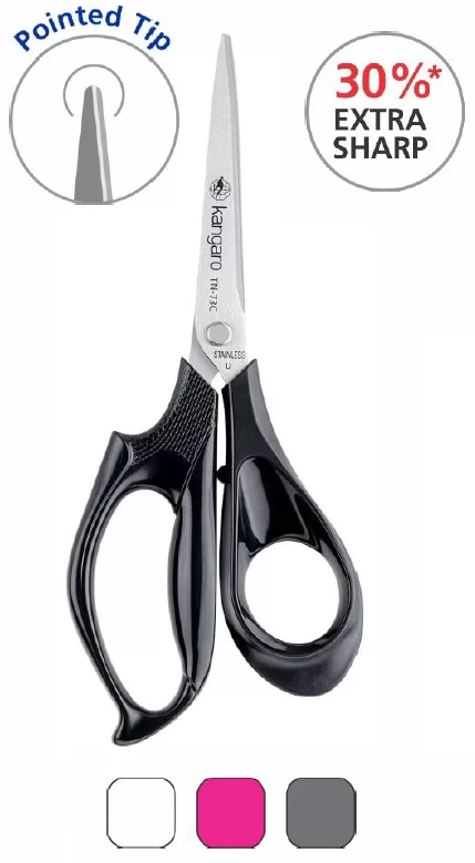Foarfeca KANGARO TN-73Y, asimetric, 18.5cm, blister