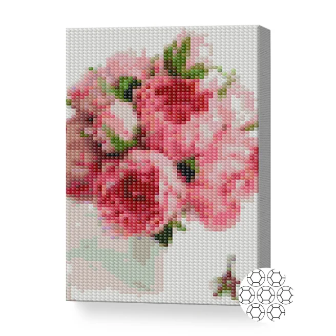 Mozaic cu diamante NEW WORLD Flori exotice 20x30cm pinza