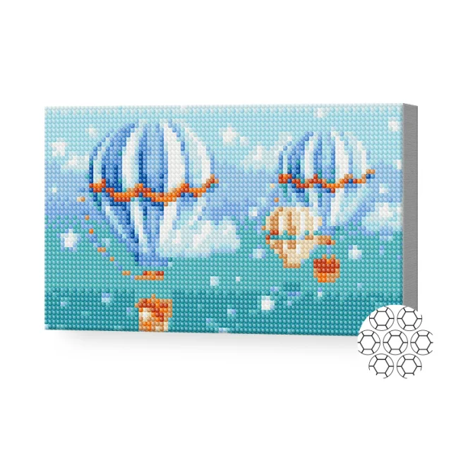 Mozaic cu diamante NEW WORLD Baloane 20x30cm pinza