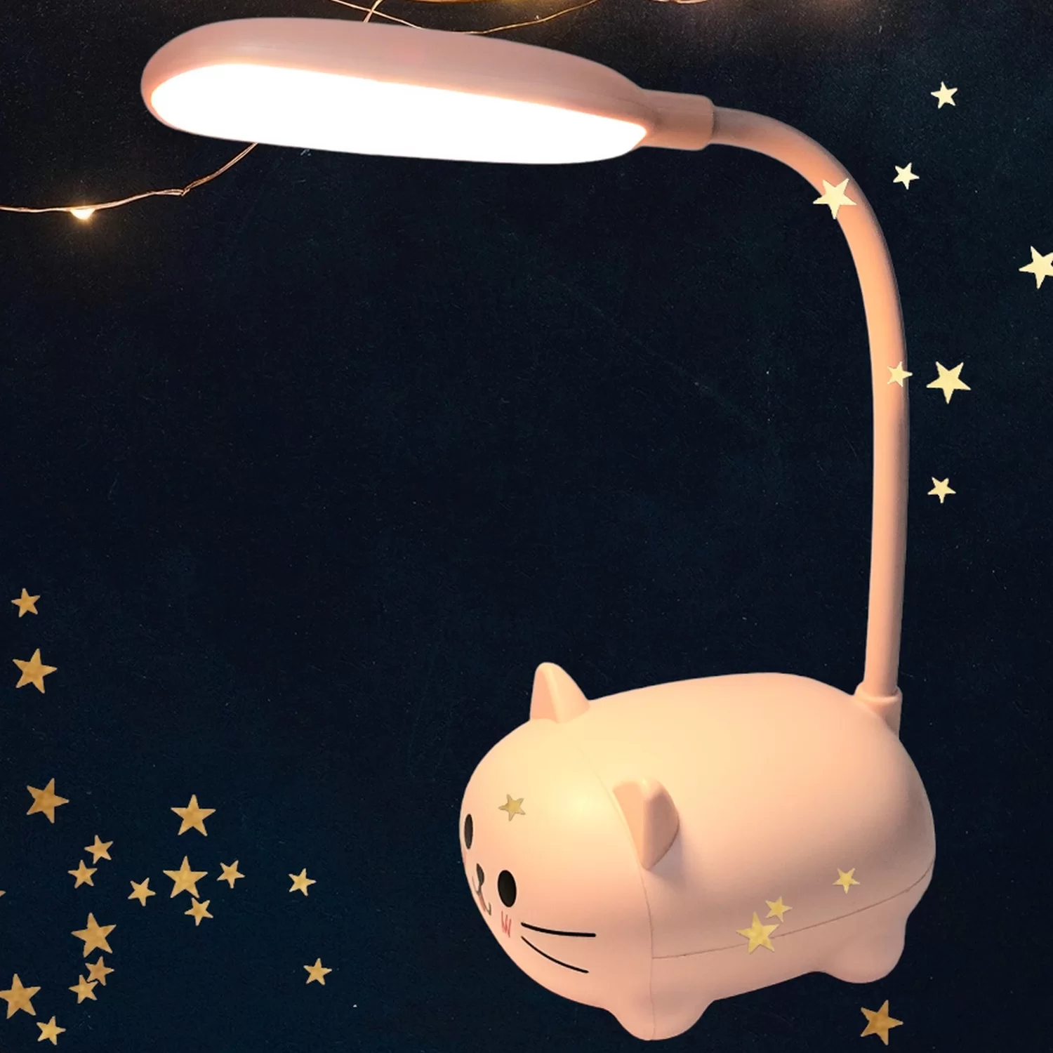 Lampa de masa USB, roz deshis