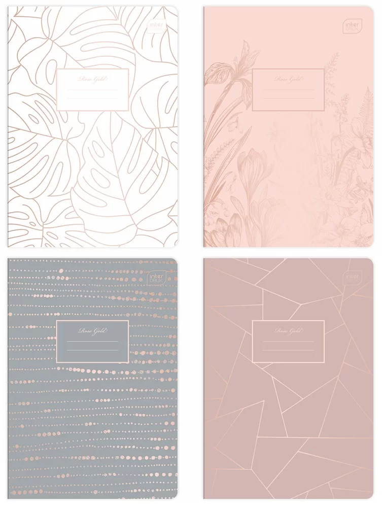 Caiet INTERDRUK Gold Rose Euro, 60 foi, matematica
